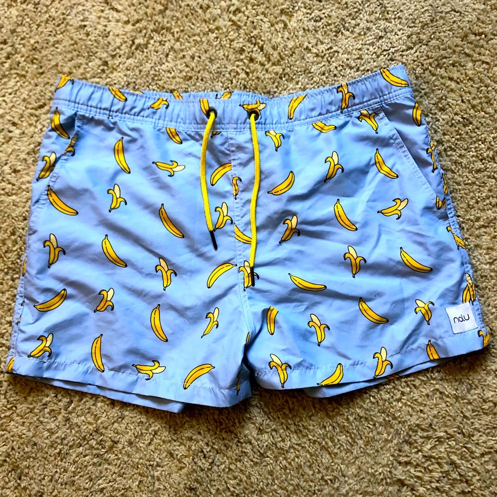 Men’s banana swim trunks
